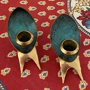 VTG I MCM I Oppenheim Israel I Art Deco Candle Holders